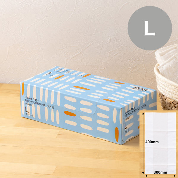 防臭袋/おむつが臭わない袋　L 1箱（140枚入）