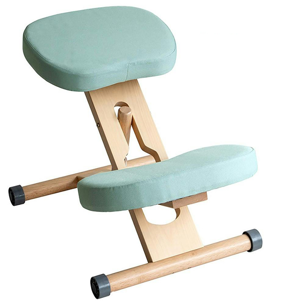 姿勢矯正イス（ライトナチュラル脚×ライトグリーン色）