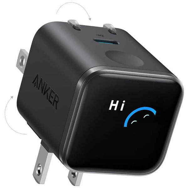 Anker Nano Charger (45W Display スイングプラグ) ブラック