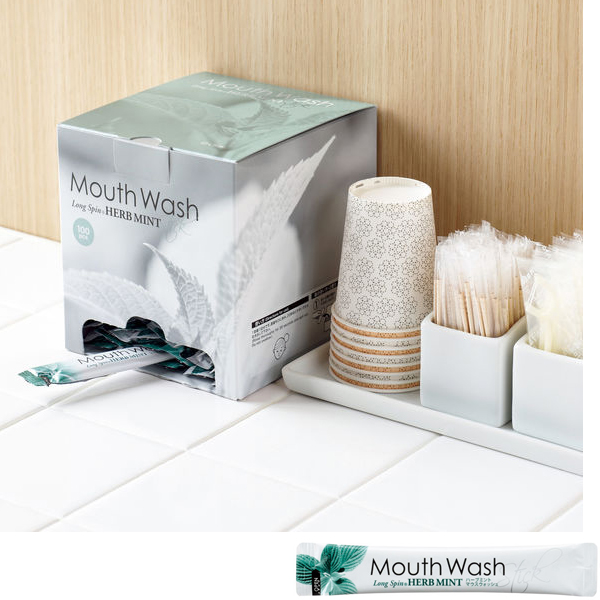 マウスウォッシュ 個包装 ロングスピンスティック ミント　スティックタイプ 1箱（100本入）