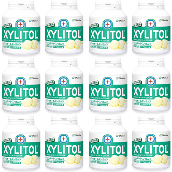 キシリトール ガム ボトル タイプ 90粒×12本 アップルミント